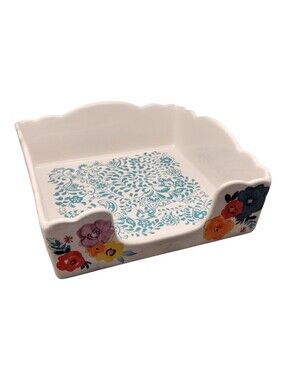 The Pioneer Woman Flea Market Floral Ceramic Napkin Box